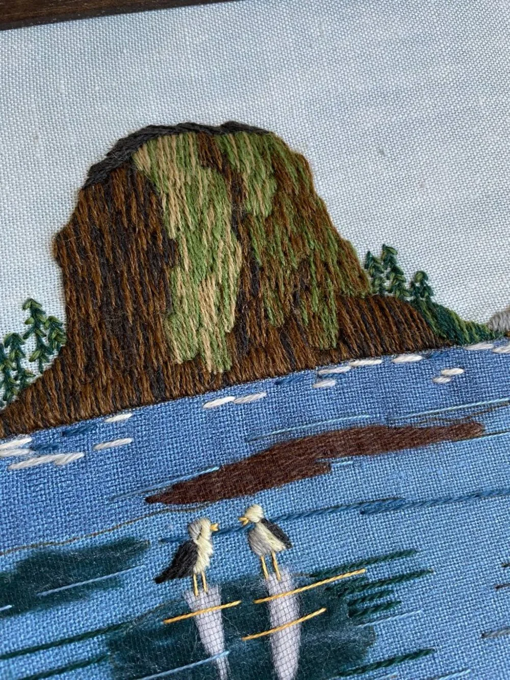 Vintage wool embroidered